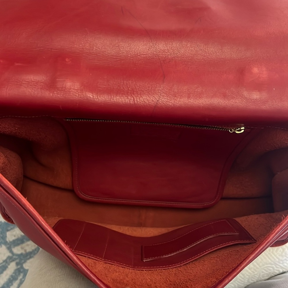 -𝐒𝐎𝐋𝐃-Vintage Red Coach Lexington Briefcase/Attache Case - Picture 14 of 16